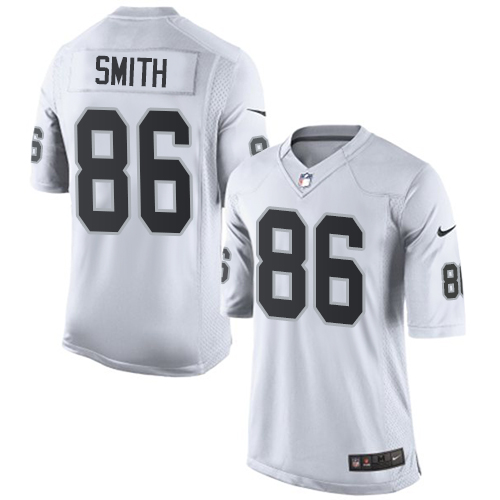 Youth Elite Lee Smith Nike Jersey White Road - #86 NFL Oakland Raiders
